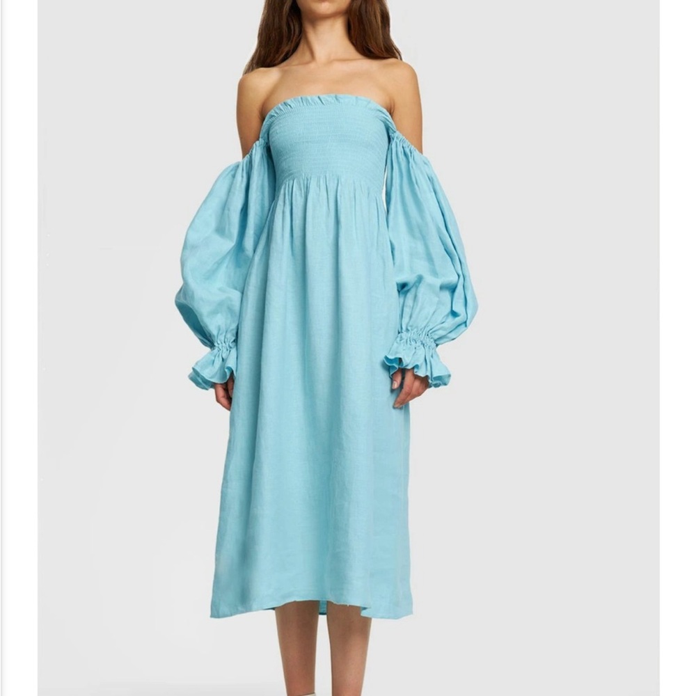 Sleeper Atlanta Linen Midi Dress